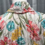 Vintage Floral tie front sheer blouses size 14 White Photo 2