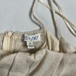 She & Sky She &‎ Sky Women's Romper Medium Beige Sleeveless Tie Strap Smocked Back Casual Photo 5