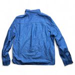 Disney  Parks Christmas Denim Jean Button Down L Photo 2