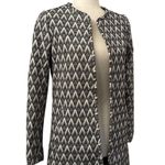 H&M Womens Textured Weave Collarless Open Front Overcoat Jacket Size 4 Photo 1