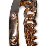 Henri Bendel The A-List Layered Rose Gold Riveted Swarovski Chain Cuff Bracelet Photo 5