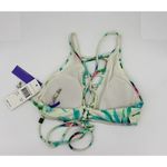 Radio Fiji NEW‎  Corona High Neck bikini top, Medium, floral cream Photo 3