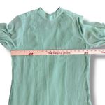 ASOS  DESIGN Mint Green Pleated Chiffon Midi Dress Size 6 Mock Neck Wedding Guest Photo 2