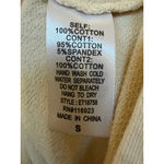 easel  Oversized Peace Patch Terry Knit Top in Oatmeal Size S Photo 7