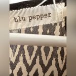 Blu Pepper  Women's Sheer Blouse Long Sleeve Boho Style Multicolored Size M Photo 3