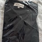 NWT Il Canto Black Velvet Ribbed high neck long sleeve blouse, size 2XL plus Photo 4