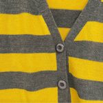 Urban Outfitters Grey & Yellow Striped Cardigan Sweater Womens S Duster Preppy Photo 4