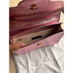 Liselle Kiss pink metallic leather clutch handbag crossbody Photo 4