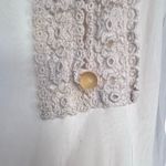 Vintage 70s Sheer White Lace Trim Maxi Nightgown Made In USA Eternal Romantic Size M Photo 2