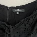 7 For All Mankind  Black Black Eyelet Puff Sleeve Dress Size XL Photo 5