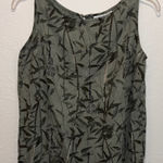 Chico's  Linen Green Sleeveless Midi Safari Dress Photo 0