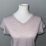 Columbia V-Neck Lightweight Short Sleeve Light Pink Knit Tee Shirt Womens XS Photo 1