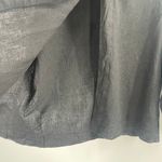 Eileen Fisher  Cardigan Size Large One Button Closure Linen Rayon Blend Black Photo 7