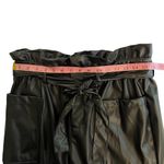 Who What Wear  Black Faux Leather Paper Bag Ankle Pants NWT Photo 7