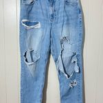 American Eagle  Mom Jean Blue Denim Size 14 Short Photo 0