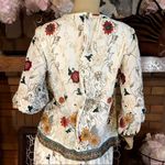 VINTAGE 1980'S UNION MADE CREAM, ORANGE & TEAL FLORAL PRINT POP OVER DRESS (M) Multiple Size M Photo 10