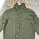 Rossignol Women’s 100% Virgin Wool Turtleneck Knit Sweater in Dark Kaki Green M Size M Photo 2