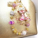 Handmade 🩷 Luxury Bag/Phone Chain Charm/Keychain PINK CHINESE DRAGON Bling Crystal Beads Photo 1