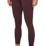 Lululemon  Align 25" Legging Formation Camo Dark Adobe Multi Burgundy  Yoga ‎ 6 Photo 0