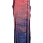Sam & Lavi Sunset Soiree Frayed Ombre Maxi Dress Pink Size L Photo 3
