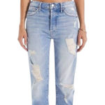 MOTHER Denim MOTHER Superior trickster ankle jeans icy confession Distressed Light Wash 28 Photo 0
