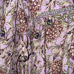 Max Studio  Lavender Floral Long Sleeve V-Neck Short Dress Small Photo 4