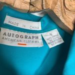 Vintage Rayon Teal Blouse Sz Small 80s Short Sleeves Green Photo 10