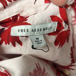 Free Assembly Faux Wrap Shirt Dress Floral NWOT Med Romantic Above Knee Boho White Photo 4