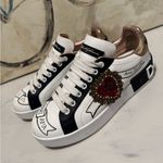 Dolce & Gabbana  calfskin portofino embroidery Embellished Sneakers Photo 15