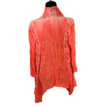Anis. A Pink Orange Lace Eyelet Waterfall Kimono Cardigan Size Large Photo 4