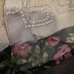 Free People Melanie tan floral beaded mini sleeveless dress size S Photo 13