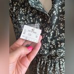 NWT Colza size small elastic fitted waist green with small cream flowers Photo 5