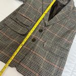 Missguided  Boyfriend Plaid Blazer Houndstooth Coat Equestrian Preppy Chic Sz 4 Photo 5