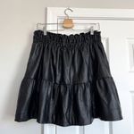 Anthropologie Somerset Mini Skirt Faux Leather in Black Size L Photo 4