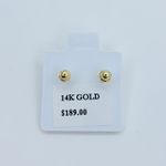 Stamped 14k Solid Gold Earrings Small Butterfly Studs  Photo 1