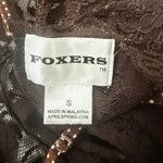 Foxers Cami Bralette Brown Floral embroidery Lace Camisole Size Small Size M Photo 5