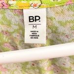 BP NWT  Bright Floral Stretch Waist Deep V Long Sleeve Crop Blouse Photo 1