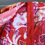 Island Republic Tropical Floral Paisley Skirt Retro Vintage Y2K Orange Cotton Red Size 6 Photo 7