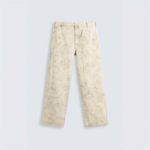 ZARA Men's Beige Abstract Print Carpenter Pants Size 30 NWT Photo 3