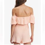 Roxy NWT Romper Off The Shoulder Stretchy Crinkled Fabric Shorts Large $56 Photo 1
