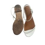 STAUD White Leather Flat Sandals Size 41 / US 11 Photo 3