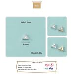 Triangle Stud Necklace Charm | Yellow Gold Plated Sterling Silver Gold Photo 4