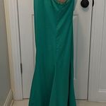 Loft Green Satin Slip Dress Photo 3