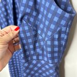 Banana Republic  Size 4‎ Bi-Stretch Racer-Neck Sheath Dress Blue Gingham Summer Photo 3