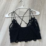 Free People Bralette adella lace racerback womens Black medium feminine cute Photo 3
