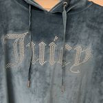 Juicy Couture  Velour Blue Hoodie Loungewear Y2K Pullover Casual Size‎ Large Photo 1