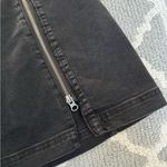 Free People  black denim mini fitted skirt with side zipper detail size 2 Photo 2