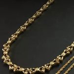 Nina Ricci gold and crystal bow chain necklace Photo 6