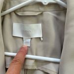 Hugo Boss  Katalla Crepe Open Front Blazer Size 8 Beige Cream Modern Minimalist Photo 2
