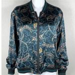 Johnny Was Twilight Shadow silk Reversible Bomber Jacket NWT Photo 2
